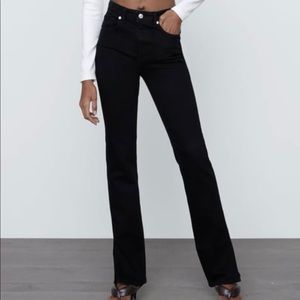 Zara Skinny Full Length Mid-Rise Split Ankle Jeans NWT